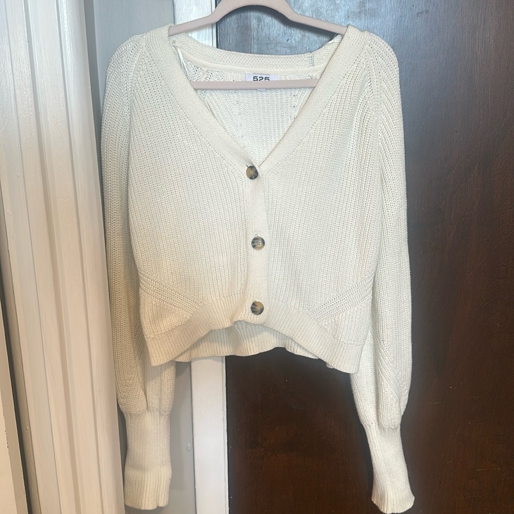 White cardigan